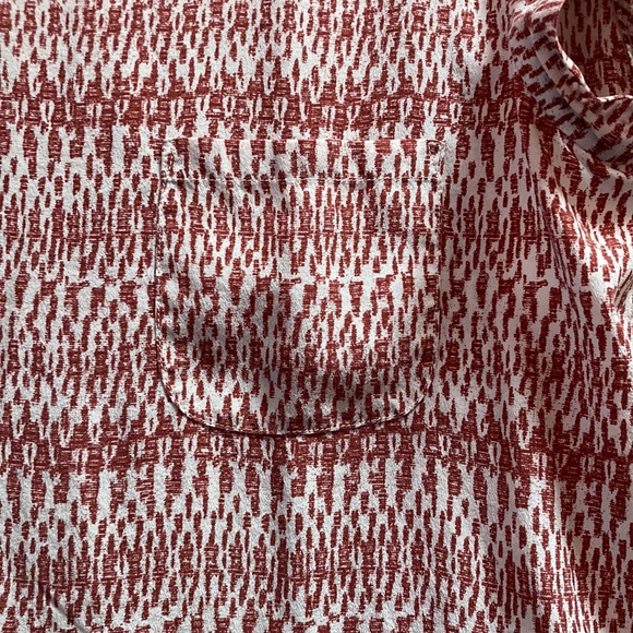 Red and white graphic print blouse - Picture 3 of 5